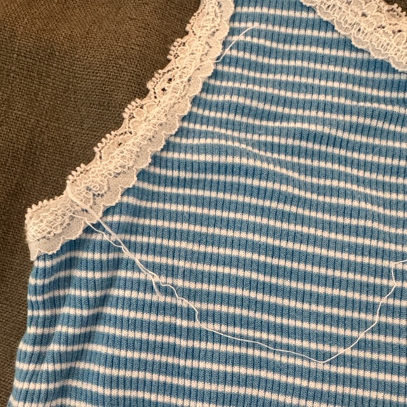 Blue Striped Women's Sleepwear Set colsie target - Picture 2 of 5